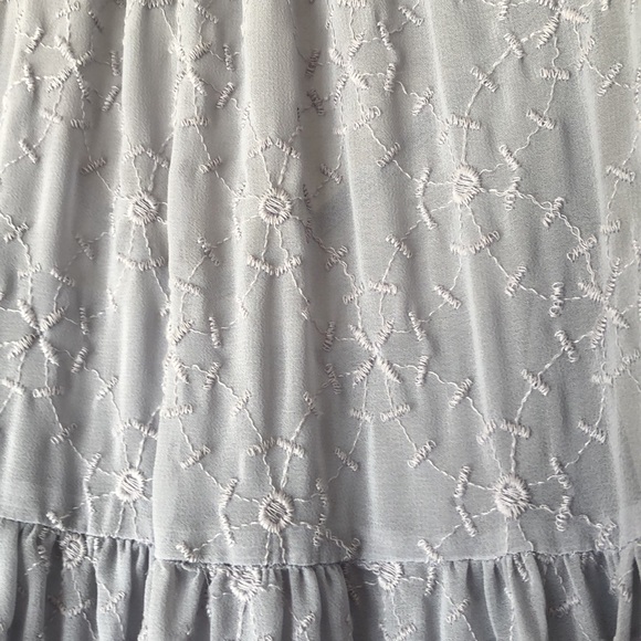 Zara NWT flowy blue/lavenders embroidered dress. - Picture 7 of 9